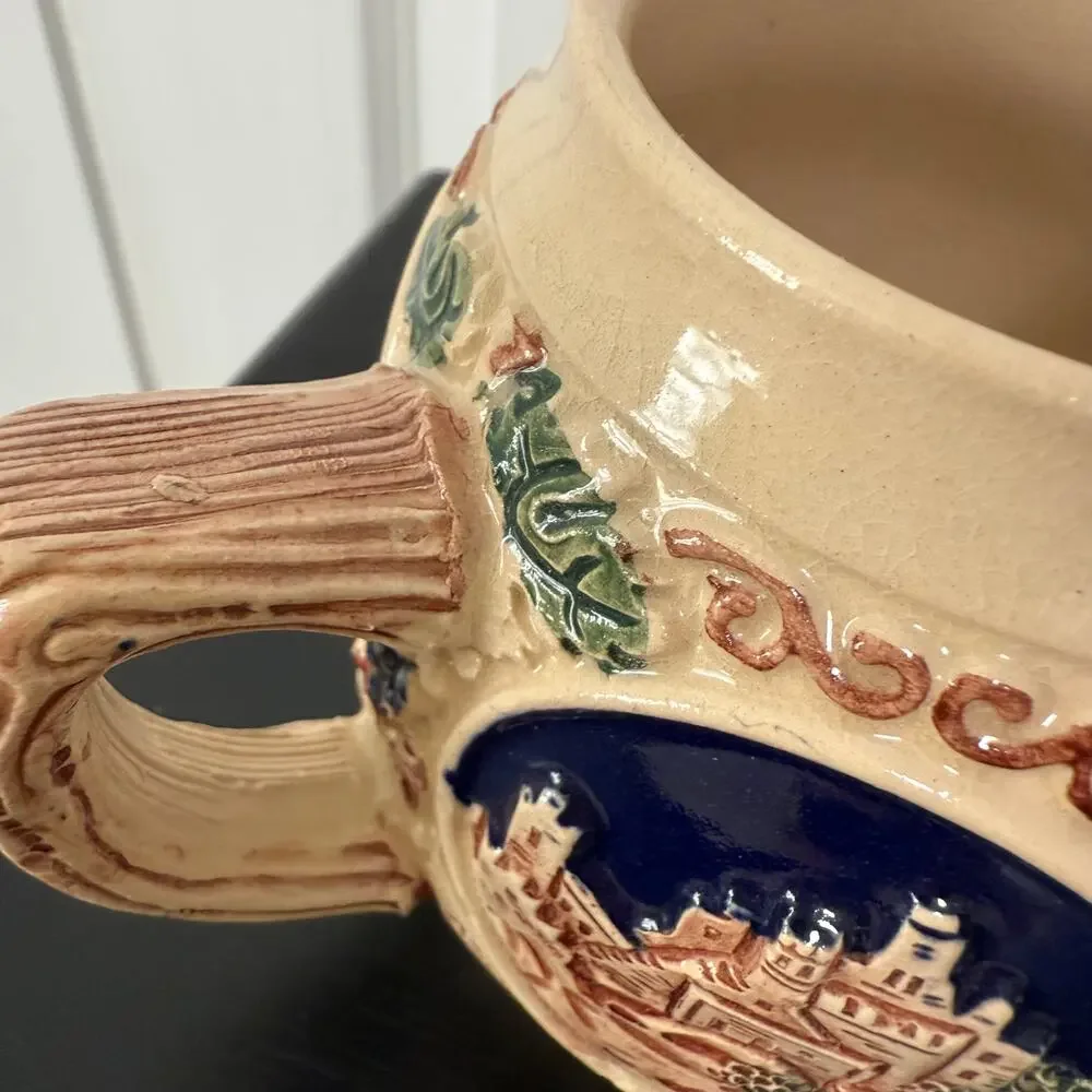 Gerz West Germany Castle Stein Small Mug Cups Set 0f 4